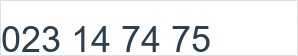 Landline number: